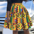 2019 New High Waist Plus Size Sexy Party Printed Pleated Mini Skirts Women